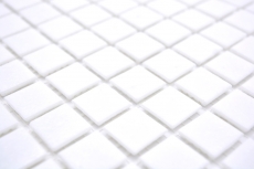 Carreaux de mosaïque Mosaïque de verre Classic Uni verre uni blanc collé sur papier Mosaïque de piscine MOS200-A01_f