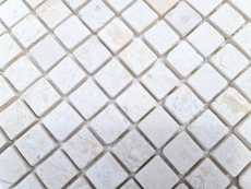 Carreau de mosaïque Marbre Mosaïque THUMBNAIL blanc Carrelage Cuisine Sol de douche MOS40-T23W_f