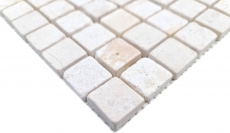 Carreau de mosaïque Marbre Mosaïque THUMBNAIL blanc Carrelage Cuisine Sol de douche MOS40-T23W_f