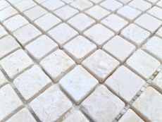 Carreau de mosaïque Marbre Mosaïque THUMBNAIL blanc Carrelage Cuisine Sol de douche MOS40-T23W_f