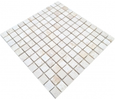 Carreau de mosaïque Marbre Mosaïque THUMBNAIL blanc Carrelage Cuisine Sol de douche MOS40-T23W_f