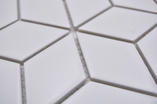 Carreau de mosaïque Céramique Mosaïque Combi 3D Cube uni blanc mat Carrelage cuisine MOS13-POV4_f