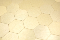 Carreaux de mosaïque Mosaïques autocollantes hexagonales métalliques or cuisine mur MOS200-4GHX_f