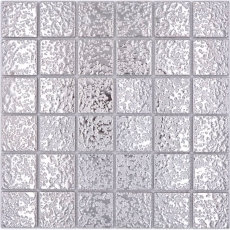 Carreau de mosaïque Céramique Mosaïque uni argent martelé Carreaux de cuisine MOS16-0207_f