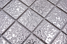 Carreau de mosaïque Céramique Mosaïque uni argent martelé Carreaux de cuisine MOS16-0207_f
