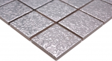 Carreau de mosaïque Céramique Mosaïque uni argent martelé Carreaux de cuisine MOS16-0207_f