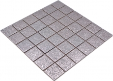 Carreau de mosaïque Céramique Mosaïque uni argent martelé Carreaux de cuisine MOS16-0207_f