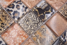 Carreaux de mosaïque Mosaïque de verre Forest brun salle de bains dos cuisine MOS78-W68_f
