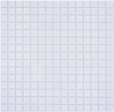 Échantillon manuel Carreau de mosaïque Mosaïque de verre Classic Uni verre uni blanc collé sur papier Mosaïque de piscine MOS200-A01_m