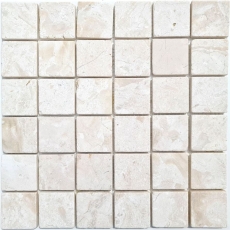 Motif manuel Carreau de mosaïque Marbre Mosaïque THUMBNAIL blanc Cuisine Salle de bains Sol de douche MOS40-T48W_m
