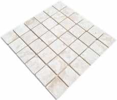Motif manuel Carreau de mosaïque Marbre Mosaïque THUMBNAIL blanc Cuisine Salle de bains Sol de douche MOS40-T48W_m