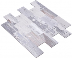 Échantillon manuel de mosaïque Mosaïque autocollante Alu imitation bois shabby chic gris Subway MOS200-4S49_m