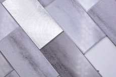 Motif manuel Carreau de mosaïque Mosaïque autocollante Vinyle aspect ciment Mix gris Subway cuisine MOS200-5S59_m