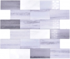 Motif manuel Carreau de mosaïque Mosaïque autocollante Vinyle aspect ciment Mix gris Subway cuisine MOS200-5S59_m