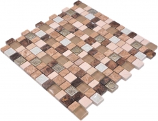 Motif à main Carreau de mosaïque Mosaïque composite Multiformat pierre Résine céramique mix emperador carreaux MOS85-2FD_m