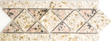 Carreaux de mosaïque Bordure Bordure Pierre naturelle Sand Rosso beige rose 850/BT