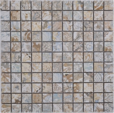 Mosaïque céramique grès cérame multicolore mat mur sol cuisine salle de bain douche MOS18-25CS