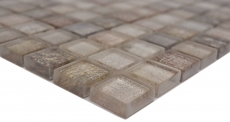 Mosaïque de verre Carreau de mosaïque beige brillant crocodile structure mur cuisine salle de bain douche MOS68-WL34
