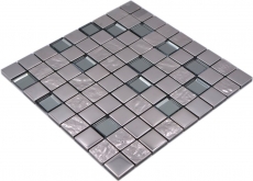 Mosaïque de verre Carreau de mosaïque electroplated argent métal cuisine carreaux MOS88-XCB5