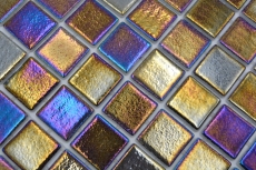 Mosaïque de piscine Mosaïque de verre noir multicolore irisé mur sol cuisine salle de bain douche MOS220-P55386