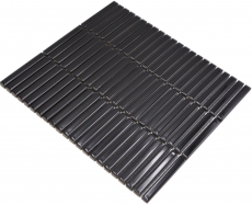 Mosaïque céramique Bâtonnets noir brillant mur cuisine salle de bain douche MOS24-CG21