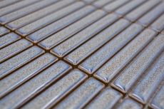 Mosaïque céramique Carreaux de mosaïque gris-bleu brillant mur cuisine salle de bain douche MOS24-CG41