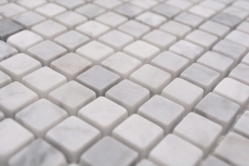 Mosaïque de pierre naturelle Marbre blanc aspect carrare mat mur sol cuisine salle de bain douche MOS38-15-2000