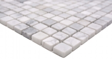 Mosaïque de pierre naturelle Marbre blanc aspect carrare mat mur sol cuisine salle de bain douche MOS38-15-2000