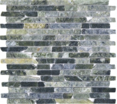 Pierre naturelle Carreaux de mosaïque Marbre vert mat mur sol cuisine salle de bain douche MOS40-0407