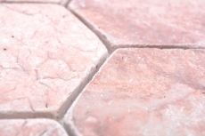 Pierre naturelle Carreaux de mosaïque Terrasse Travertin rouge mat mur sol cuisine salle de bain douche MOS42-HX145