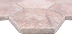 Pierre naturelle Carreaux de mosaïque Terrasse Travertin rouge mat mur sol cuisine salle de bain douche MOS42-HX145