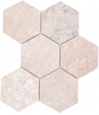 Pierre naturelle Carreaux de mosaïque Terrasse Travertin beige mat mur sol cuisine salle de bain douche MOS42-HX146