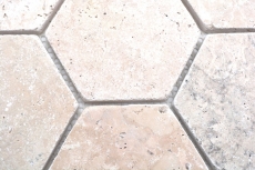 Pierre naturelle Carreaux de mosaïque Terrasse Travertin beige mat mur sol cuisine salle de bain douche MOS42-HX146