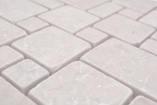 Pierre naturelle Carreaux de mosaïque Marbre ivoire mat mur sol cuisine salle de bain douche MOS40-FP41