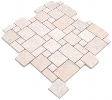 Pierre naturelle Carreaux de mosaïque Marbre ivoire mat mur sol cuisine salle de bain douche MOS40-FP41