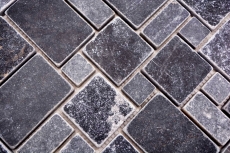 Pierre naturelle Carreaux de mosaïque Marbre noir mat mur sol cuisine salle de bain douche MOS40-FP43