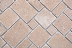 Pierre naturelle Carreaux de mosaïque Terrasse Travertin noix mat mur sol cuisine salle de bain douche MOS40-FP44