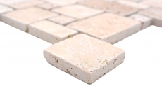 Pierre naturelle Carreaux de mosaïque Terrasse Travertin beige mat mur sol cuisine salle de bain douche MOS40-FP46