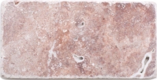 Pierre naturelle Carreaux de mosaïque Travertin rouge mat mur sol cuisine salle de bain douche MOSF-45-M450
