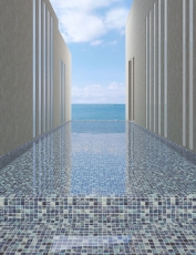 Mosaïque de piscine Mosaïque de verre bleu royal changeant brillant mur sol cuisine salle de bain douche MOS220-P56254_f