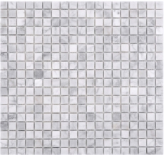 Mosaïque de pierre naturelle Marbre blanc aspect carrare mat mur sol cuisine salle de bain douche MOS38-15-2000_f