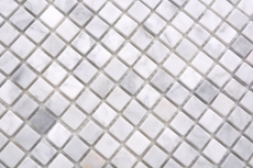 Mosaïque de pierre naturelle Marbre blanc aspect carrare mat mur sol cuisine salle de bain douche MOS38-15-2000_f