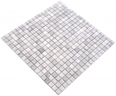 Mosaïque de pierre naturelle Marbre blanc aspect carrare mat mur sol cuisine salle de bain douche MOS38-15-2000_f