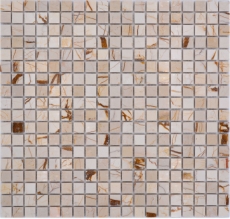 Mosaïque de pierre naturelle Marbre golden cream poli mur sol cuisine salle de bain douche MOS38-15-2807_f