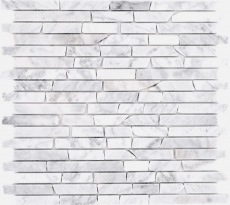 Pierre naturelle Carreaux de mosaïque Marbre blanc aspect carrare mat mur sol cuisine salle de bain douche MOS40-Brick2000_f