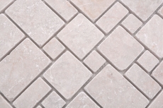 Pierre naturelle Carreaux de mosaïque Marbre ivoire mat mur sol cuisine salle de bain douche MOS40-FP41_f
