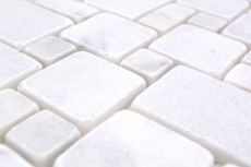Pierre naturelle Carreaux de mosaïque Marbre blanc mat mur sol cuisine salle de bain douche MOS40-FP42_f