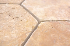 Pierre naturelle Carreaux de mosaïque Travertin jaune dor mat mur sol cuisine salle de bain douche MOS42-HX151_f
