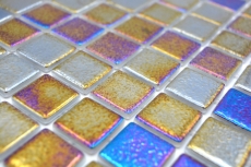 Mosaïque de piscine Mosaïque de verre noir multicolore irisé mur sol cuisine salle de bain douche MOS220-P55256_f