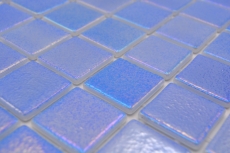 Mosaïque de piscine Mosaïque de verre bleu irisé multicolore brillant mur sol cuisine salle de bain douche MOS220-P55382_f